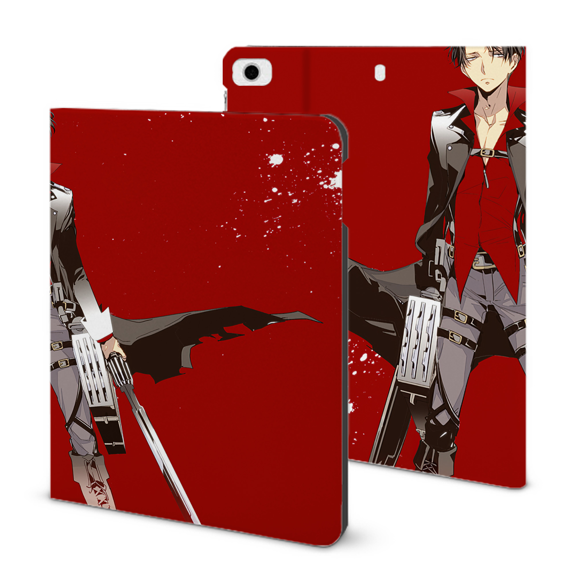 （画像用） 進撃の巨人 Attack on Titan IPad ケース ブック型 PUレザー TPU 耐衝撃 軽量 薄型 ペン収納なし 全面保護 IPad 各モデル対応